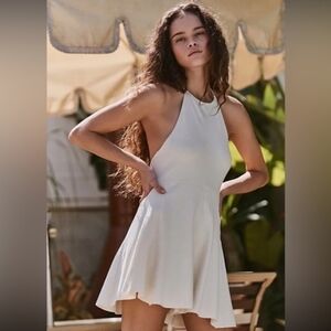 Ivory White Seashell Sweater Romper Halter Sz Small